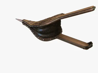 Peltry sword with metal handle 3D model