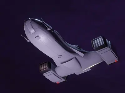 Space fighter Low-poly 3D model by PixMoDream