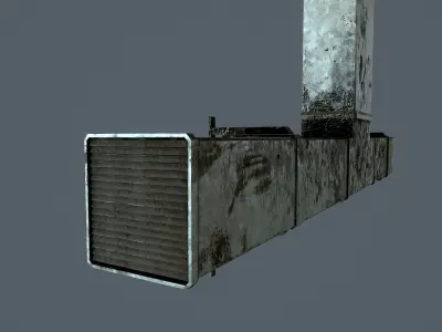 Industrial Ventilation Low-poly 3D model