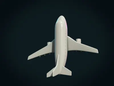 Airplane flying in sky 3D print model buy