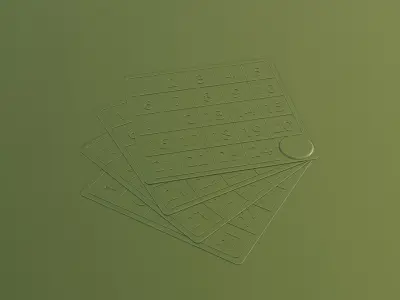 Steel Number Plate 3D model