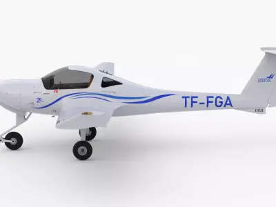 Diamond DA20 FGA Low-poly 3D model