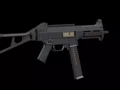 HK UMP 45 ACP - Flanged Barrel Edition STANDART PACK Low-poly 3D model