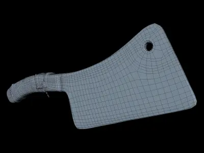 Cleaver Low Poly knife Low-poly 3D model