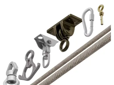 Versatile set of realistic rope and rigging hardware models 3D model