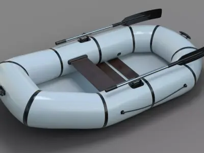 Inflatable Row Boat 3D model