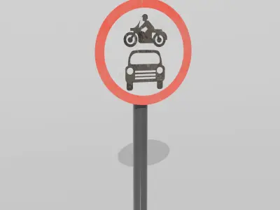 UK Traffic Signs - Giving Orders 3D model