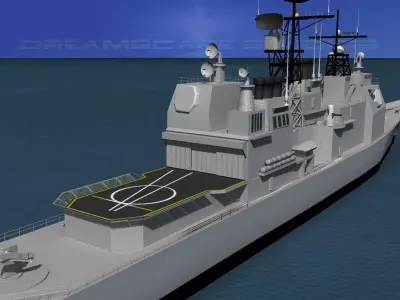 Ticonderoga Class Cruiser CG56 USS San Jacinto 3D model