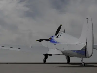Supermarine Spitfire civil registration 3D model