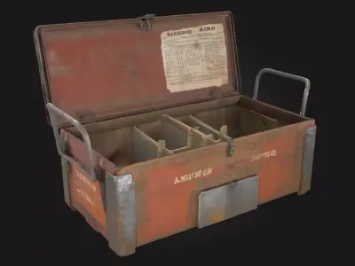 Artillery Ammo Box  Rugged Storage for Heavy Firepower 3D model