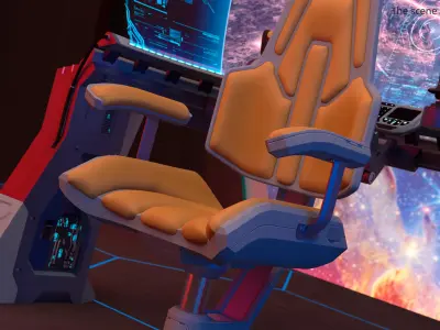 Sci-Fi Ergonomic Pilot Seat 3D model