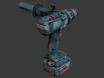 Bosch GSB 18V Drill Driver RAW Scan 3D model