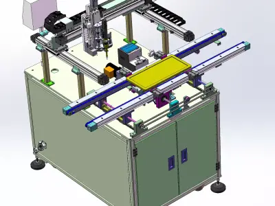 Online three-axis screw machine 3D model