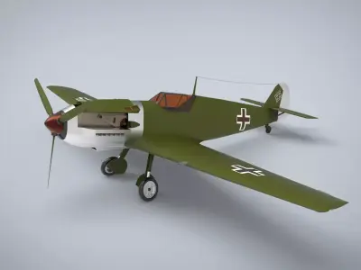Messerschmitt Bf 109 3D model 9