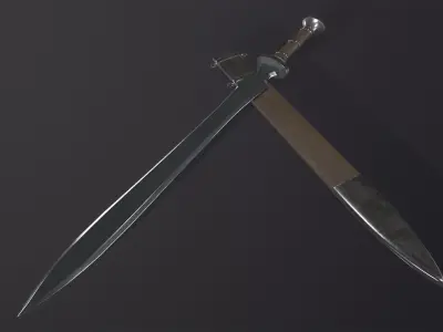 Gladius Sword PBR Low-poly 3D model