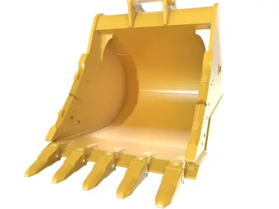 Excavator Bucket CAT Severe Duty Attachment Low-poly 3D model