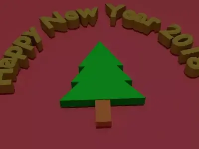New Year 2018 3D model
