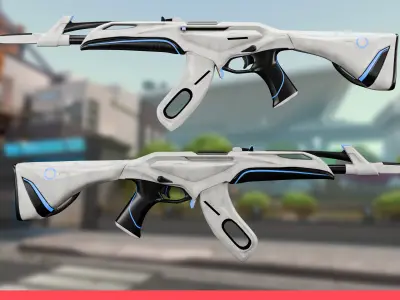 Custom Valorant Vandal Redesign  Futuristic Elegance Low-poly 3D model