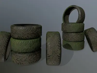 tire  01 Low-poly 3D model