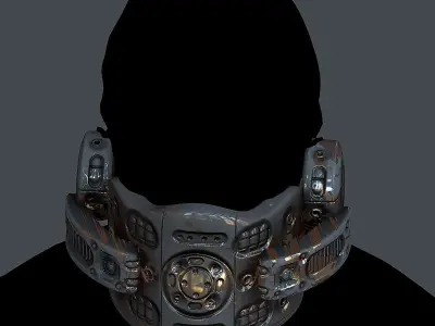 Helmet gas mask scifi military combat Low-poly  Low-poly 3D model
