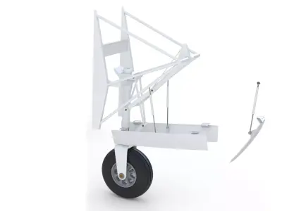 Landing Gear for Aircraft 2 Front Nose 3D model