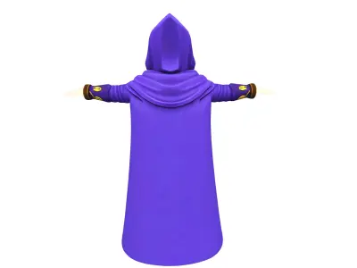 character magician game reader Low-poly 3D model