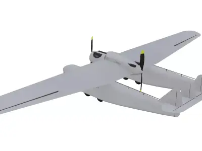 Bleriot 125 Low-poly 3D model purchase