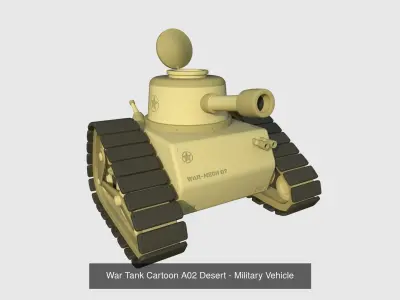 12 War Tanks Cartoon A Collection - Military Vehicle 3D Model Pack