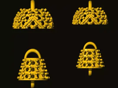 jumka golden bell 3D print model