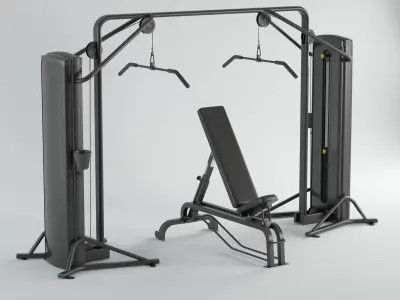 Gym Equipment Kit  3D model