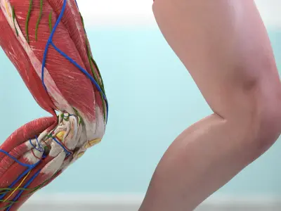Knee Human Anatomy Rigged for Maya 3D model
