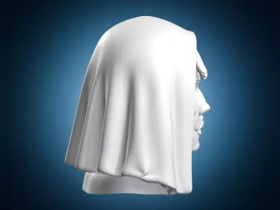 Hooded Medusa Bust Miniature Statue 3D print model