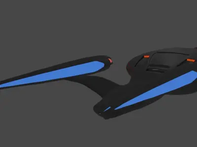 Starship star trek spacecraft 3D model