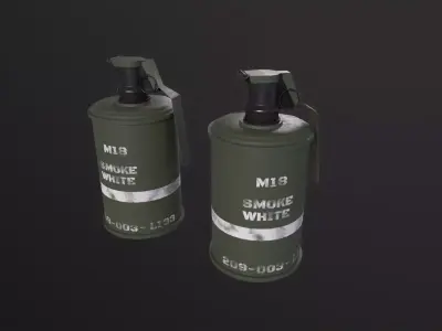 M18 Smoke Grenade 3D Model Low-poly 3D model
