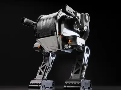 Game Ready Mech X-B32 Low-poly 3D model