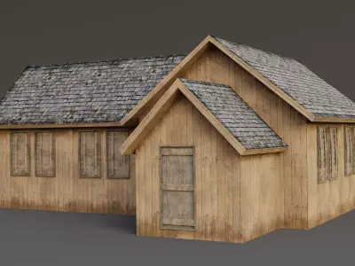 Wooden Old House Vintage 3D model
