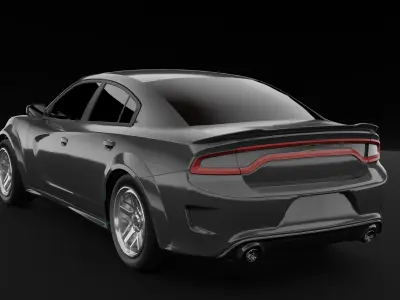 Dodge Charger 2023 Exterior Low-poly 3D model