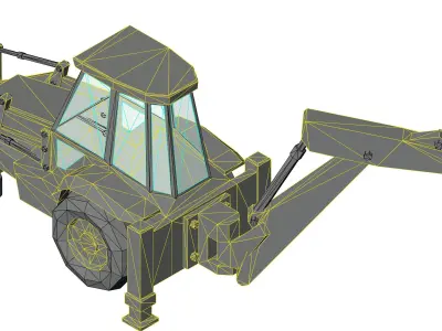 Backhoe Loader-04 3D model