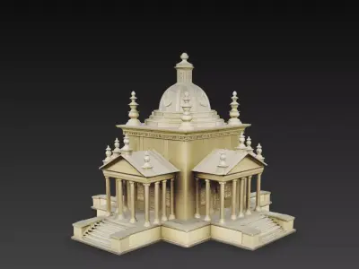 Classical Temple Neoclassical Building STL Model 3D print model