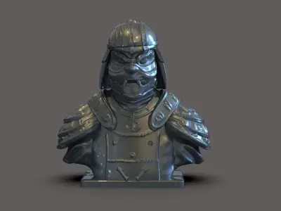 Samurai Bust 3D print model
