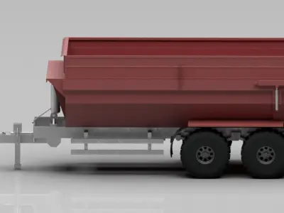 Simple Trailer Low-poly 3D model