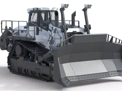Liebherr PR776 Litronic Crawler Tractor Low-poly 3D model