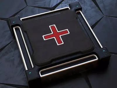 Sci-Fi First Aid Kit Low Poly Game-Ready PBR Asset Low-poly 3D model