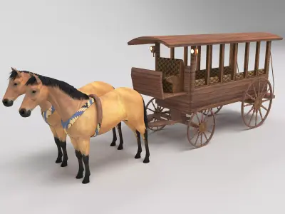 Horsebus 4K 3D model