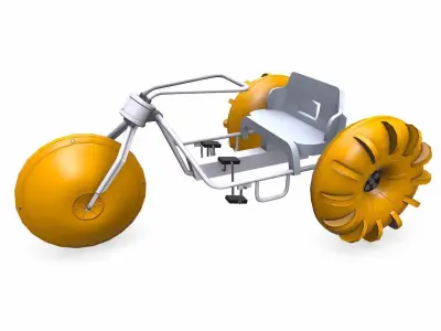 Water Trike Low-poly PBR Low-poly 3D model