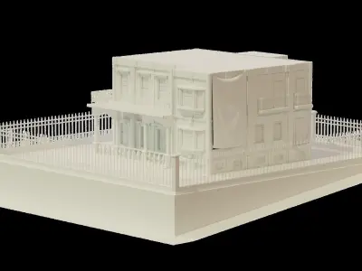 Museum Low-poly 3D model
