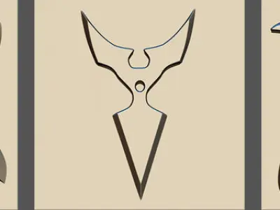 100 Shuriken Alpha and Brushes Pack for Zbrush Low-poly 3D model