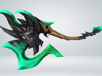 Futuristic Axe Low-poly 3D model