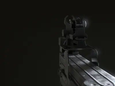 FPS P90 SMG Low-poly 3D model