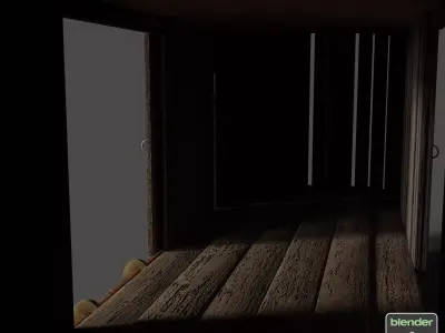 Victorian Train Cargo Carriage Low-poly 3D model